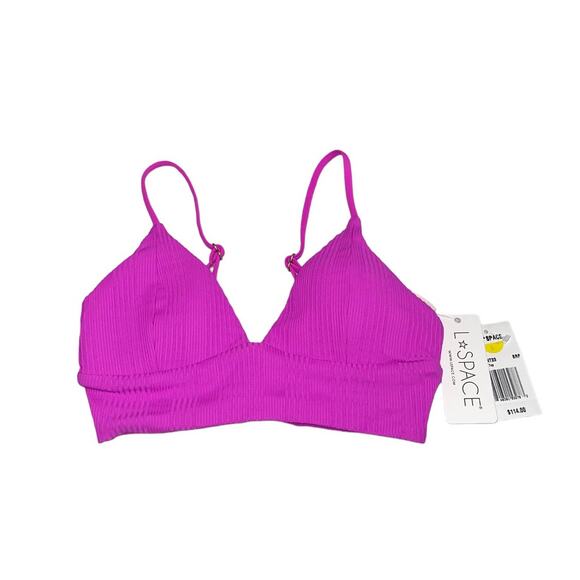 NWT! L*Space Pointelle Rib Winnie Bikini Top - Size Small - Picture 7 of 8